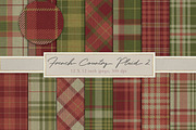 French country plaid backgrounds
