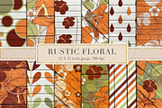 Retro floral wood backgrounds