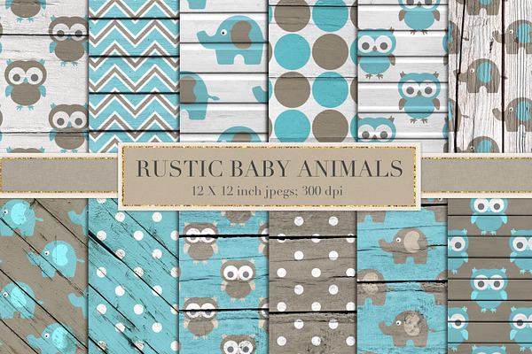 Rustic baby animal backgrounds
