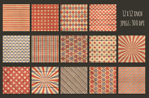 Vintage circus wood backgrounds in Patterns - product preview 1