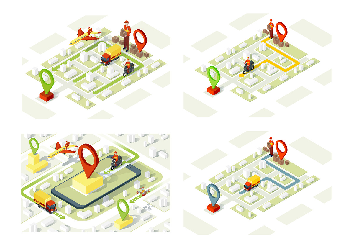 Smart delivery composition in Illustrations - product preview 8