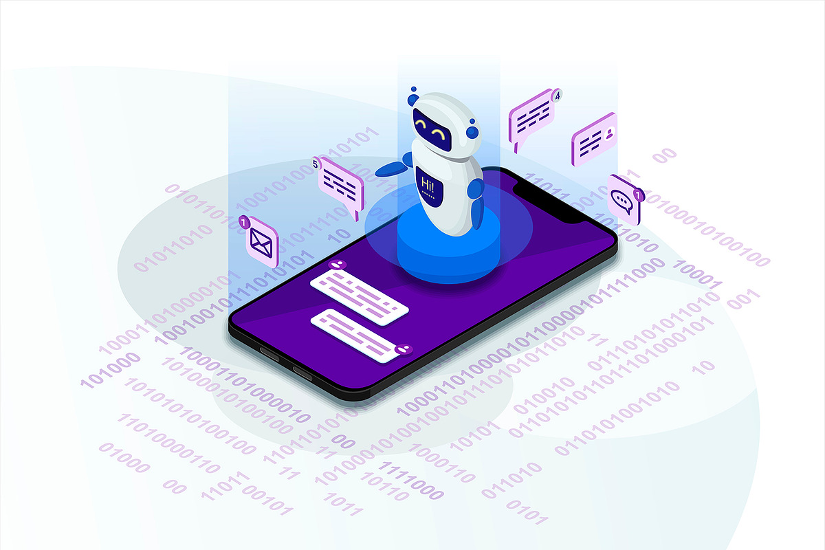 Chatbot isometric illustration in Illustrations - product preview 8