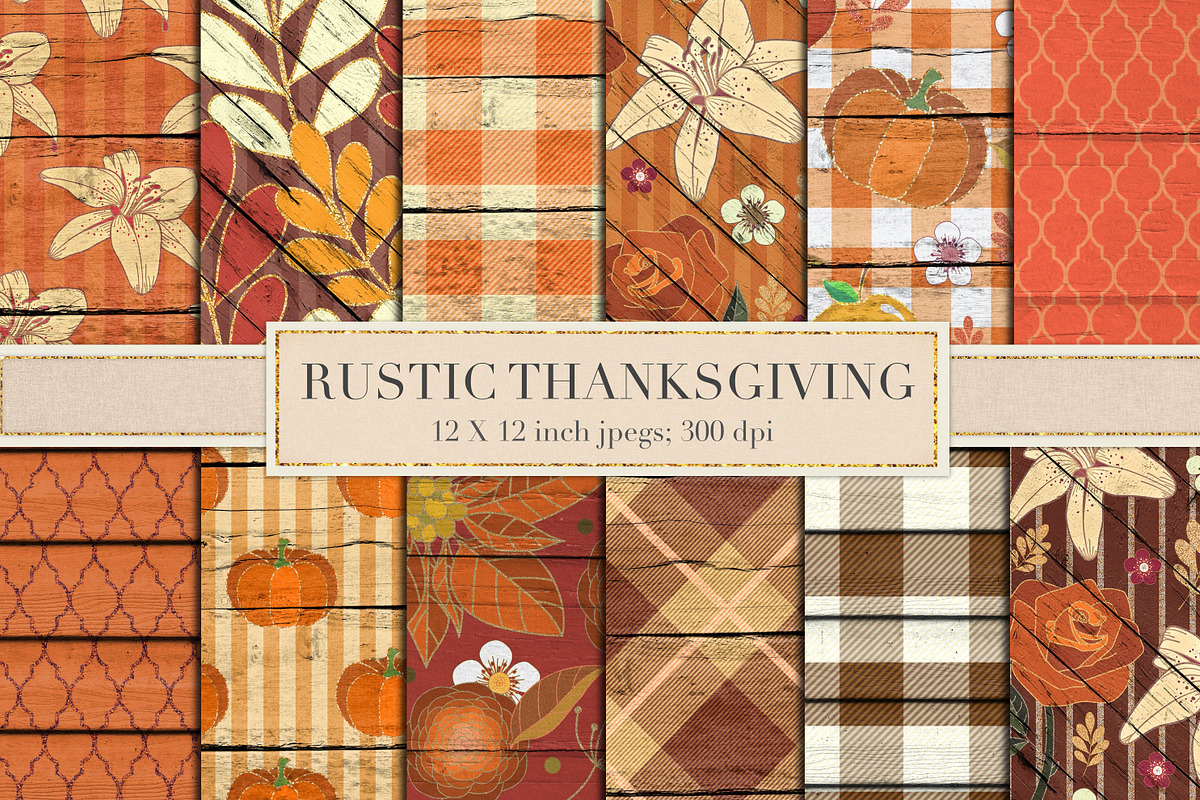 Rustic Thanksgiving wood in Patterns - product preview 8