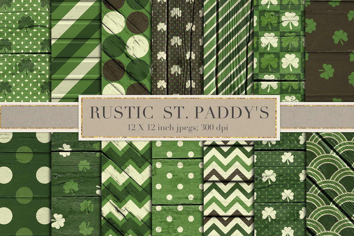 Rustic St. Patrick's patterns in Patterns - product preview 8