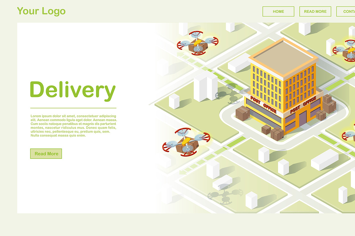 Smart air delivery website template in Landing Page Templates - product preview 8