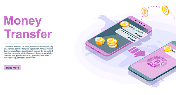 Global money transfer web page in Landing Page Templates - product preview 1