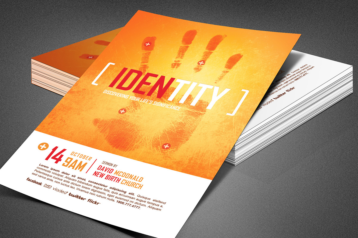Identity Church Flyer Template in Invitation Templates - product preview 8