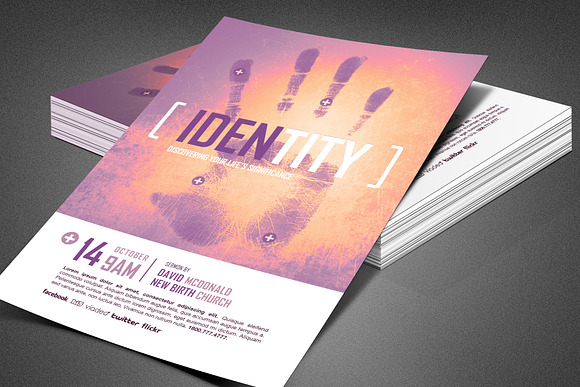 Identity Church Flyer Template in Invitation Templates - product preview 1