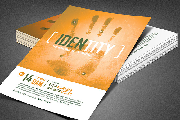 Identity Church Flyer Template in Invitation Templates - product preview 2