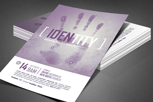 Identity Church Flyer Template in Invitation Templates - product preview 3