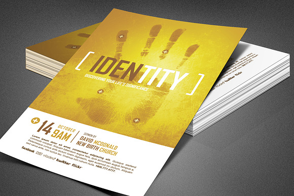 Identity Church Flyer Template in Invitation Templates - product preview 4