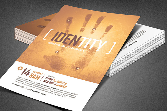 Identity Church Flyer Template in Invitation Templates - product preview 5