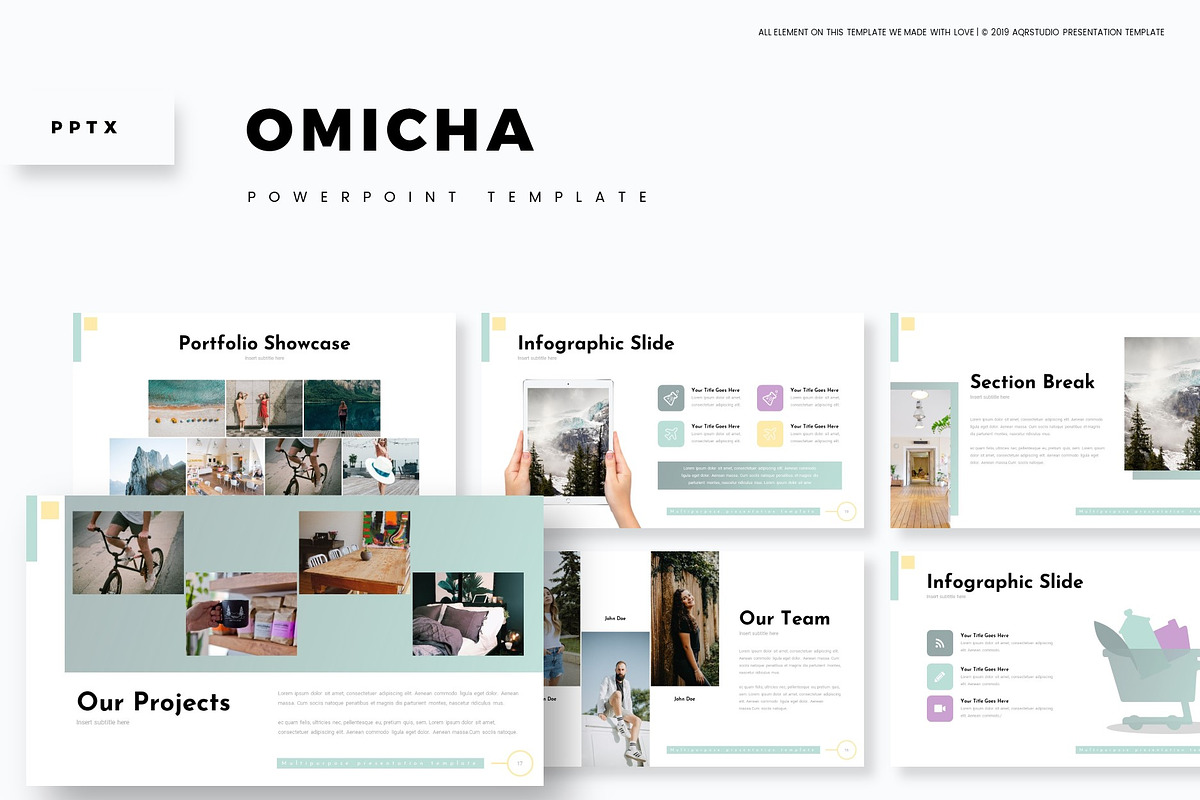 Omicha - Powerpoint Template in PowerPoint Templates - product preview 8