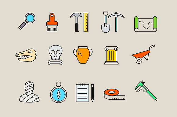 15 Archeology Icons in Icons - product preview 1