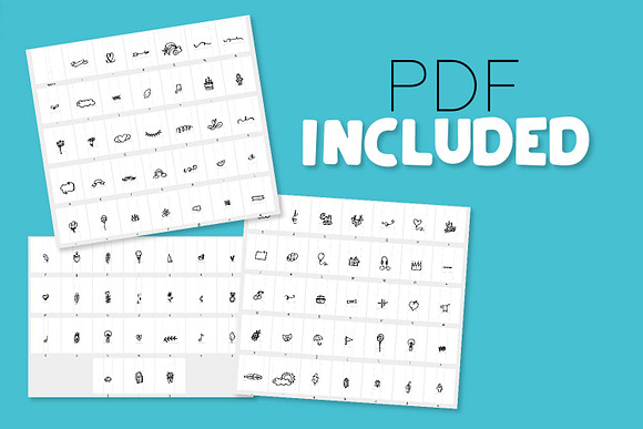 Doodle Font - With 90 Dingbats in Symbol Fonts - product preview 1