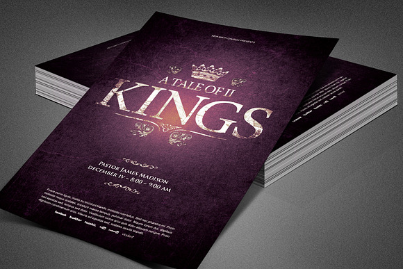 A Tale of Two Kings Church Flyer in Flyer Templates - product preview 1