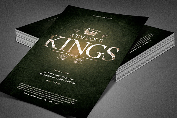 A Tale of Two Kings Church Flyer in Flyer Templates - product preview 2