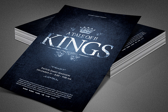 A Tale of Two Kings Church Flyer in Flyer Templates - product preview 3