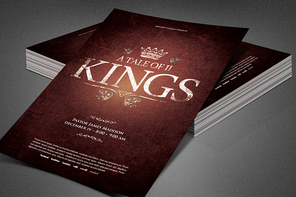 A Tale of Two Kings Church Flyer in Flyer Templates - product preview 4