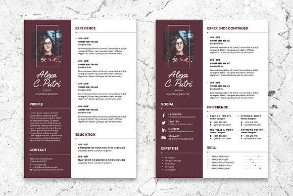 Minimalist CV Resume AI and PSD 1 in Letter Templates - product preview 1