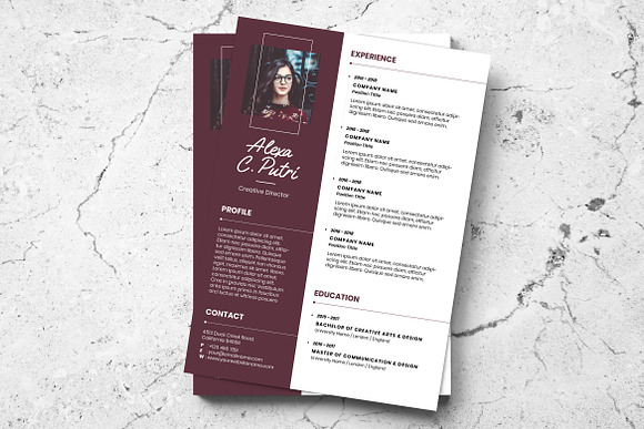 Minimalist CV Resume AI and PSD 1 in Letter Templates - product preview 3