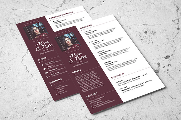 Minimalist CV Resume AI and PSD 1 in Letter Templates - product preview 4