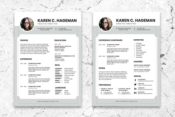 Minimalist CV Resume AI and PSD 2 in Letter Templates - product preview 1
