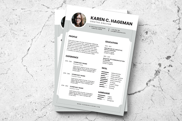 Minimalist CV Resume AI and PSD 2 in Letter Templates - product preview 2
