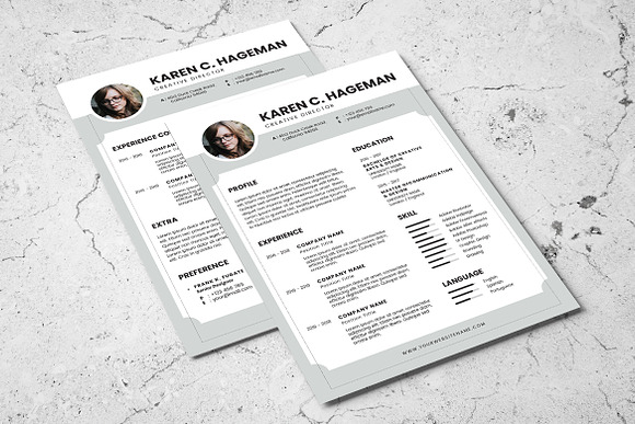 Minimalist CV Resume AI and PSD 2 in Letter Templates - product preview 3