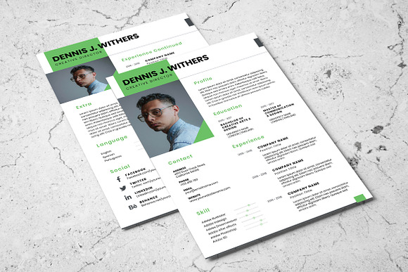 Minimalist CV Resume AI and PSD 5 in Letter Templates - product preview 2