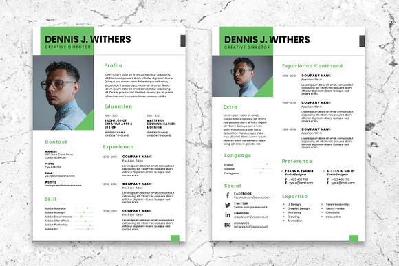 Minimalist CV Resume AI and PSD 5 in Letter Templates - product preview 3