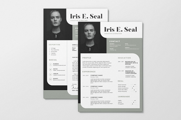 Minimalist CV Resume AI and PSD 6 in Letter Templates - product preview 3