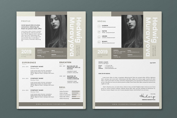Minimalist CV Resume AI and PSD 7 in Letter Templates - product preview 2