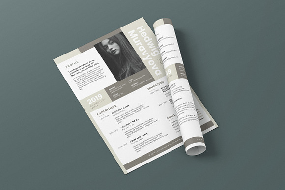 Minimalist CV Resume AI and PSD 7 in Letter Templates - product preview 3