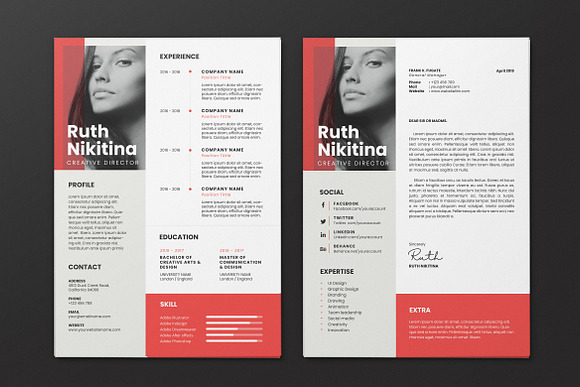 Minimalist CV Resume AI and PS 8 in Letter Templates - product preview 3