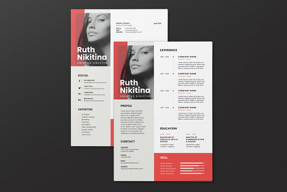 Minimalist CV Resume AI and PS 8 in Letter Templates - product preview 4