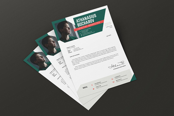 Minimalist CV Resume AI and PSD 9 in Letter Templates - product preview 2