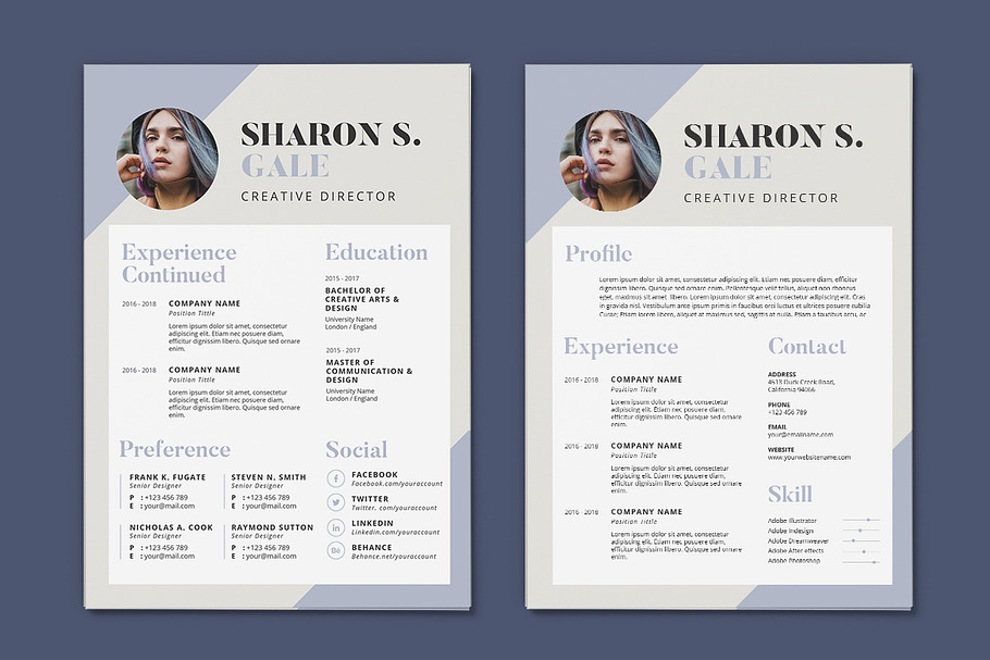 Minimalist CV Resume AI and PSD 12 in Letter Templates - product preview 8