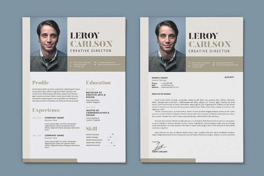 Minimalist CV Resume AI and PSD 13 in Letter Templates - product preview 8