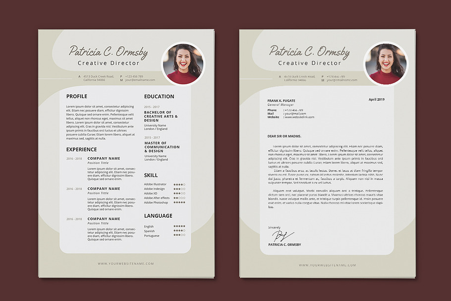 Minimalist CV Resume AI and PSD 14 in Letter Templates - product preview 8