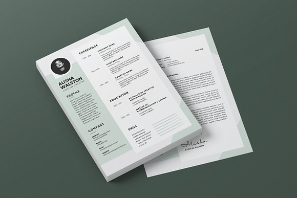 Minimalist CV Resume AI and PSD 15 in Letter Templates - product preview 2
