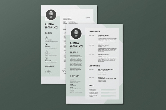 Minimalist CV Resume AI and PSD 15 in Letter Templates - product preview 4