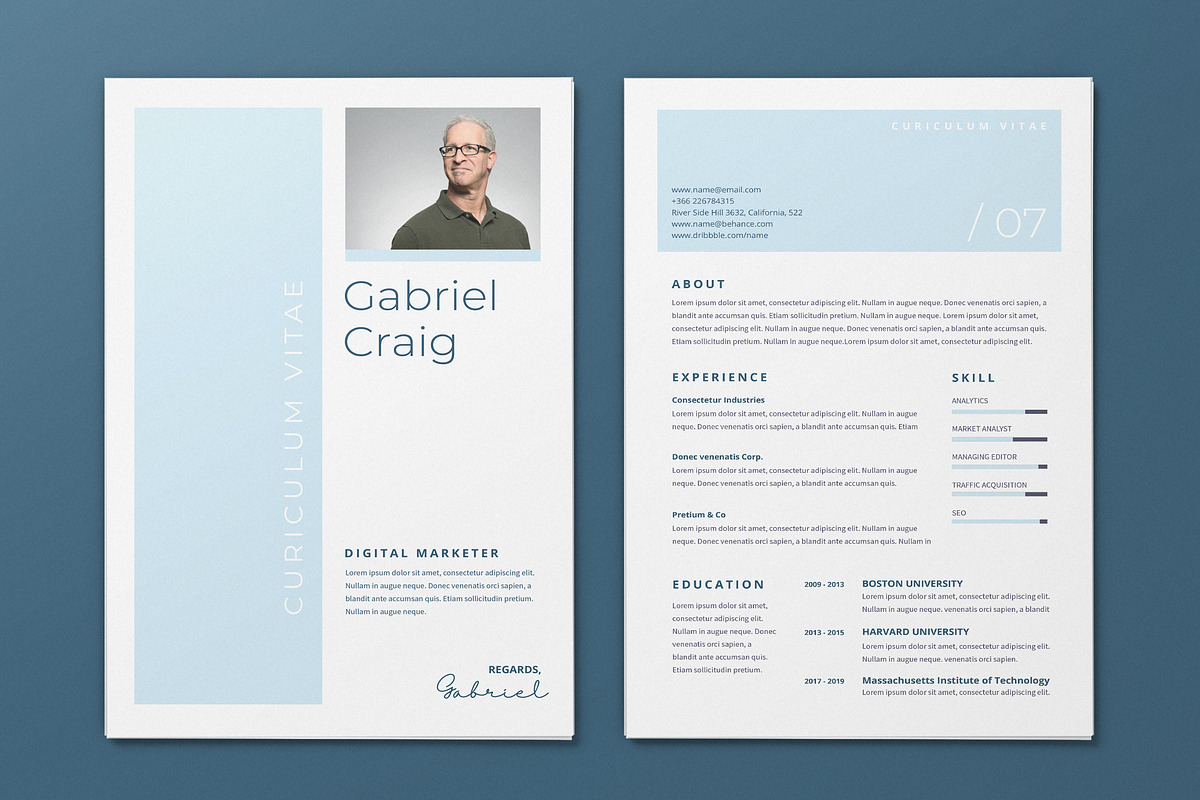 Minimalist CV Resume AI and PSD 18 in Letter Templates - product preview 8