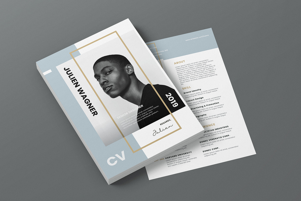 Minimalist CV Resume AI and PSD 20 in Letter Templates - product preview 8