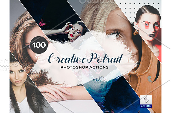 100 Creative Potrait Photoshop Actio in Add-Ons - product preview 5