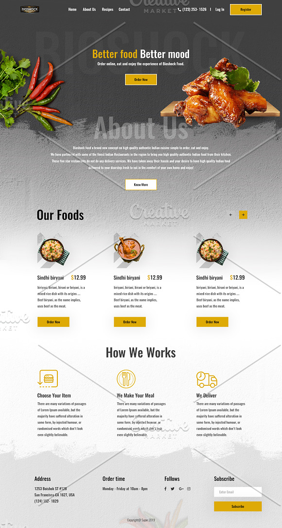 Food Order Landing Page in Landing Page Templates - product preview 1