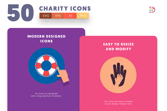 50 Charity Icons in Love Icons - product preview 3