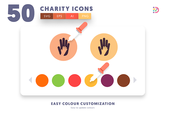 50 Charity Icons in Love Icons - product preview 7