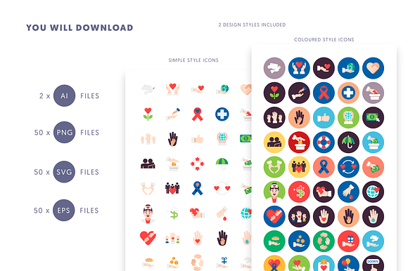 50 Charity Icons in Love Icons - product preview 9