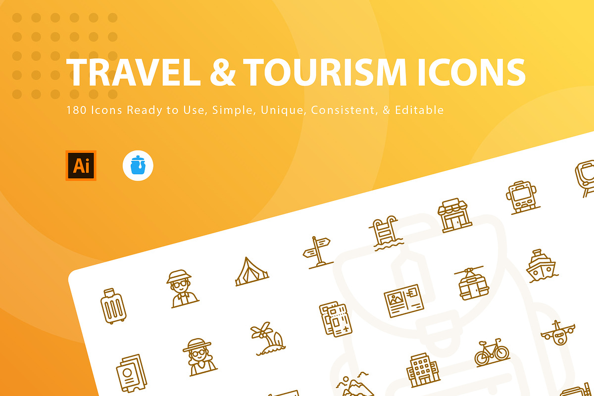Travel & Tourism Icons in Beach Icons - product preview 8